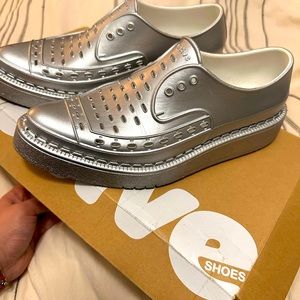 Native Diano Metallic Chrome water resistant shoe
